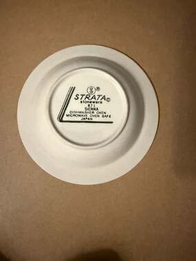 Strata SIENNA 871 Stoneware Saucer Plate Made in Japan